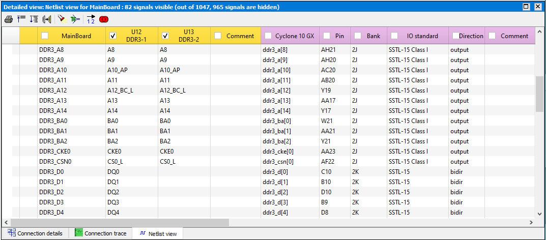 BoardTrace Netlist view