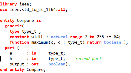 Generated VHDL