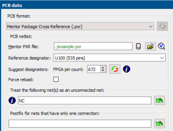 Project properties, PCB page