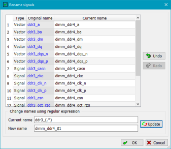 Signals rename dialog